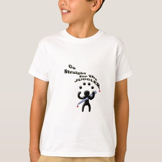 ga recht voor de jongleur t-shirt (Voorkant)