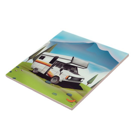 Ga Reizen, Bezoek de wildernis RV van Moeder Natuu Tegeltje (Zijkant)