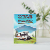 Ga reizen, bezoek moeder naturen Wilderness RV. Briefkaart (Staand voorkant)