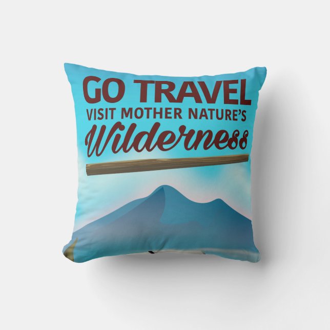 Ga reizen, bezoek moeder naturen Wilderness RV. Kussen (Voorkant)