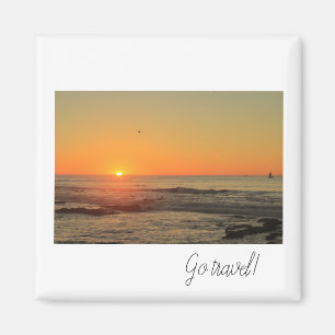 Ga reizen Sunset Ocean Yacht Magnet