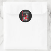 Ga Rode Haar Strijd Grootmoeder Hartziekte Ronde Sticker (Tas)