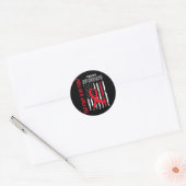 Ga Rode Haar Strijd Grootmoeder Hartziekte Ronde Sticker (Envelop)