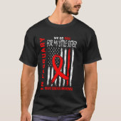 Ga Rode Kleine Zus Hartziekte Bewustzijn Ameri T-shirt (Voorkant)