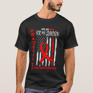 Ga Rode Voor Mijn Kleinzoon Hartziekte Bewustzijn  T-shirt