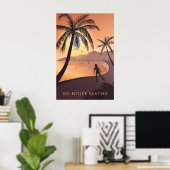 Ga Rollerskaten Reisposter Poster (Thuiskantoor)