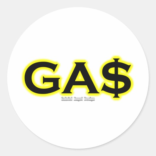 GA$ RONDE STICKER (Voorkant)