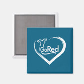 Ga rood voor hartziekten ontwerp magneet (Voorkant / Achterkant)