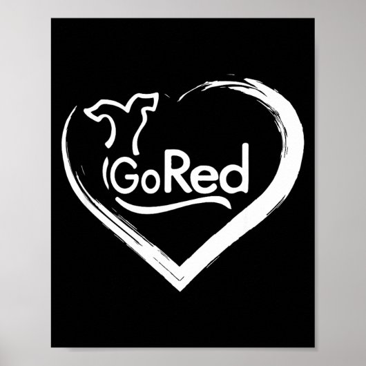 Ga rood voor steun bij het vergroten van het bewus poster (Voorkant)
