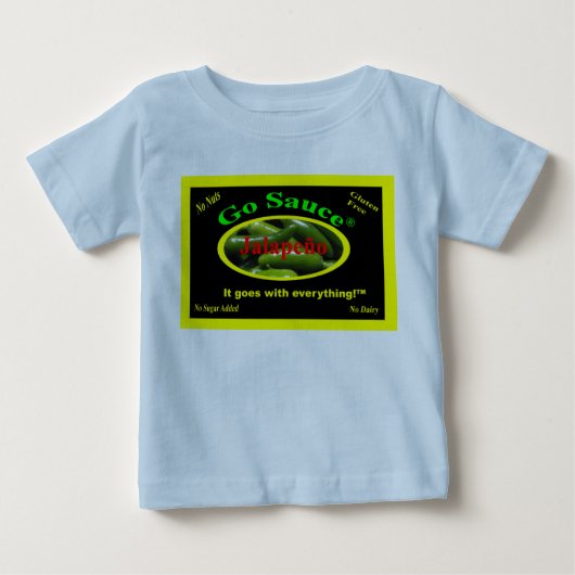 Ga Saus Baby T-Shirt Light Blue met Ingrediënten (Voorkant)