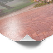 GA Savannah, Azaleas langs baksteenstok en Foto Afdruk (Hoek)