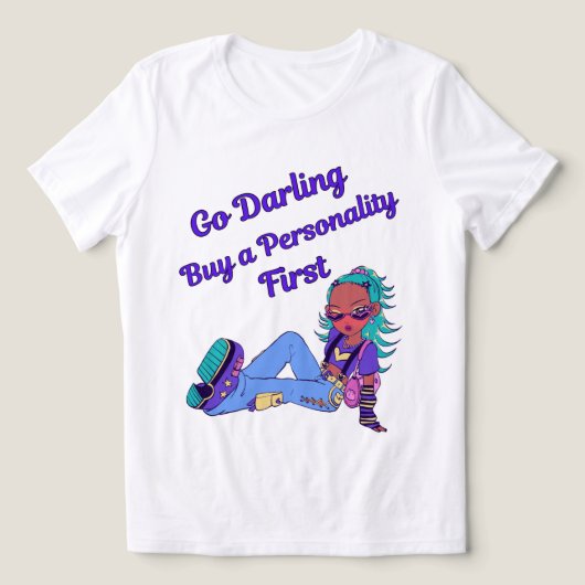 Ga schat, koop eerst een persoonlijkheid Typograph Tri-Blend Shirt (Design voorkant)