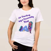 Ga schat, koop eerst een persoonlijkheid Typograph Tri-Blend Shirt (Voorkant)