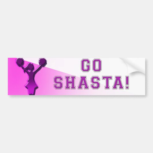 Ga Shasta! Bumpersticker (Voorkant)