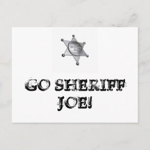 Ga sheriff Joe halen. Briefkaart