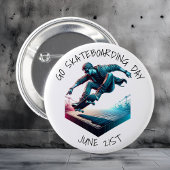Ga skateboarden dag | ronde button 5,7 cm
