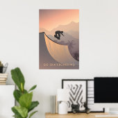 Ga Skateboarden Reisposter Poster (Thuiskantoor)