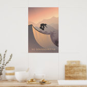 Ga Skateboarden Reisposter Poster (Keuken)