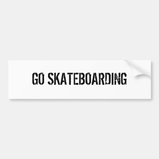 GA SKATEBOARDING BUMPERSTICKER (Voorkant)
