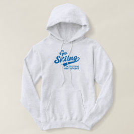 Ga Skien – Minimalistisch Wintersporten Typografie Hoodie