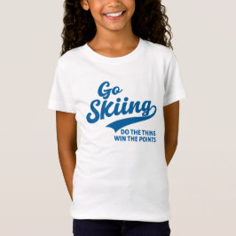 Ga Skien – Minimalistisch Wintersporten Typografie T-shirt