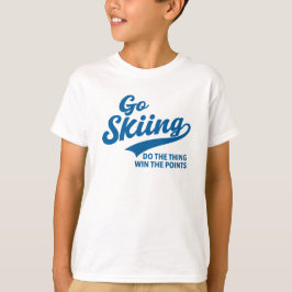 Ga Skien – Minimalistisch Wintersporten Typografie T-shirt