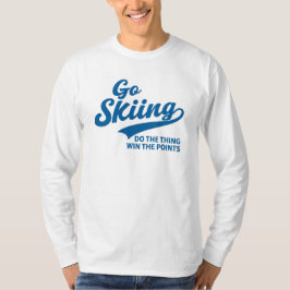 Ga Skien – Minimalistisch Wintersporten Typografie T-shirt