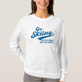 Ga Skien – Minimalistische Wintersporten Typografi T-shirt