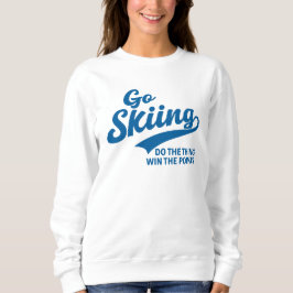 Ga Skilopen – Minimalistisch Wintersporten Typogra Trui