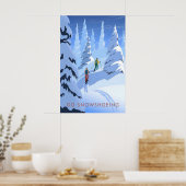 Ga Sneeuwschoen Lopen Reisposter Poster (Keuken)