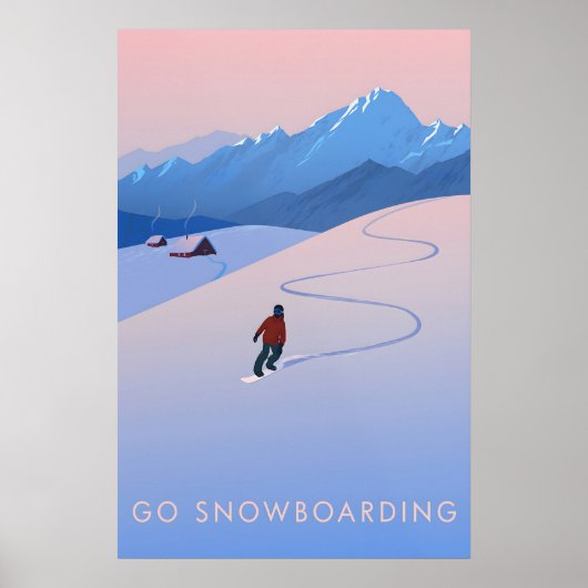 Ga Sneeuwscooter Reizen Poster (Voorkant)