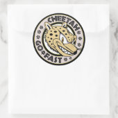 Ga snel Cheetah Ronde Sticker (Tas)