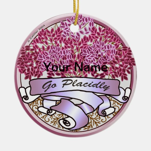 Ga snel keramisch ornament (Voorkant)