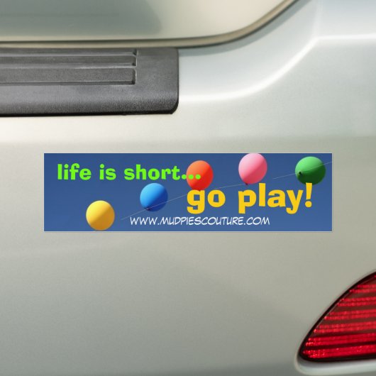 ga spelen - Gepersonaliseerd Bumpersticker (Op auto)