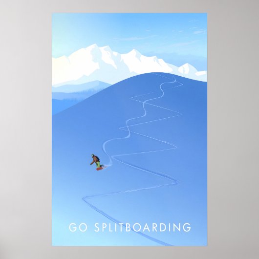 Ga Splitboarden Reisposter Poster (Voorkant)