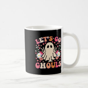 Ga Spook Retro Bloemige Geest Groovy Halloween Koffiemok