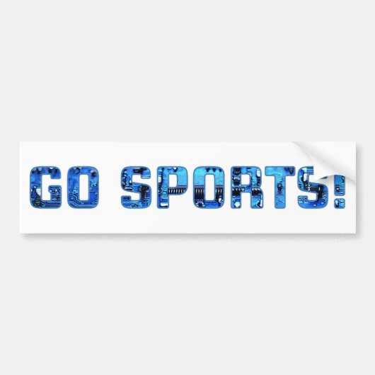 Ga Sport! Bumpersticker (Voorkant)