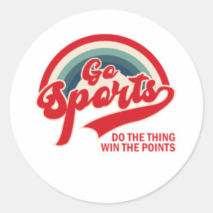 Ga Sport Doe Het Ding Win De Punten Ronde Sticker