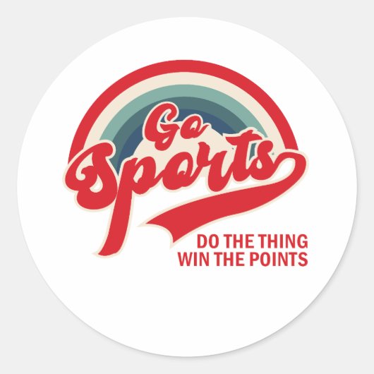 Ga Sport Doe Het Ding Win De Punten Ronde Sticker (Voorkant)