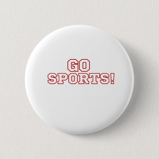 GA SPORTEN! RONDE BUTTON 5,7 CM (Voorkant)