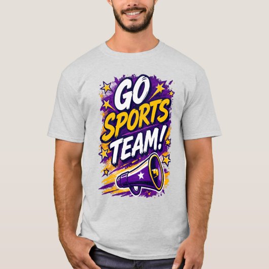 Ga Sportteam! Grappig Algemeen Team T-Shirt (Voorkant)