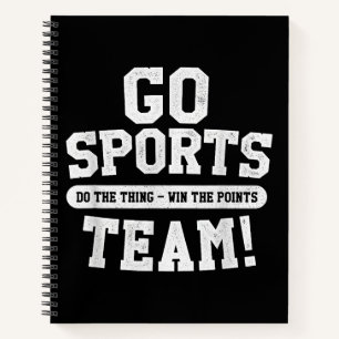 Ga sportteam! Grappige sporten Notitieboek
