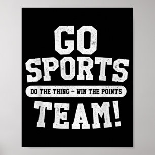 Ga sportteam! Grappige sporten Poster