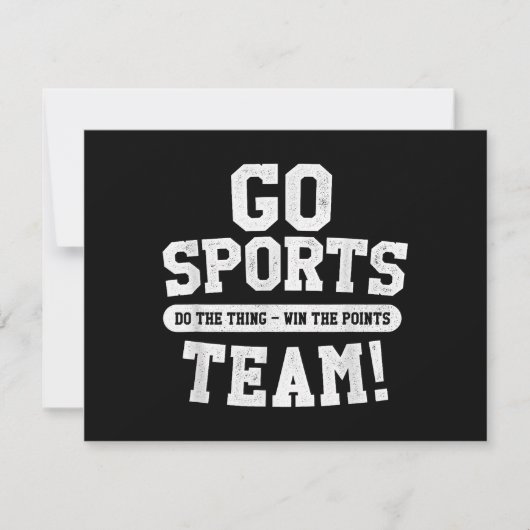 Ga sportteam! Grappige sporten Save The Date (Voorkant)