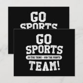 Ga sportteam! Grappige sporten Save The Date (Voorkant / Achterkant)