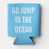 Ga springen in de oceaanblauwe en witte ventilatie blikjeskoeler (Voorkant)