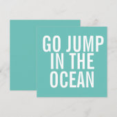 Ga springen in de Ocean Folded Note Kaart (Voorkant / Achterkant)