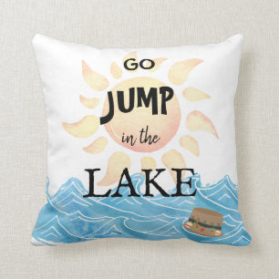 Ga springen in het Sierkussen van het meer