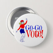 Ga stemmen! 3" knop ronde button 7,6 cm (Voorkant /achterkant)