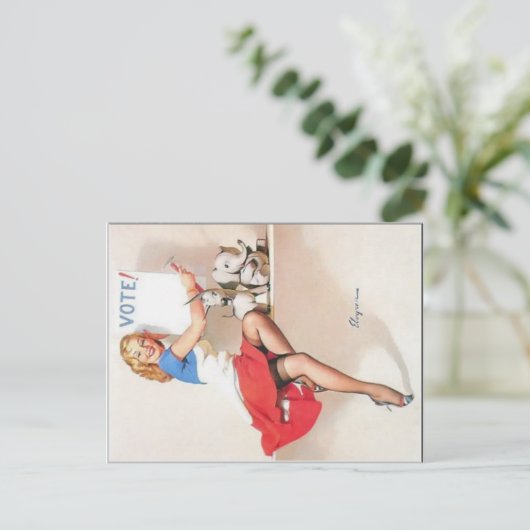 Ga stemmen! briefkaart (Staand voorkant)